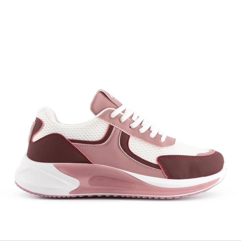 NEW ANDREA women’s cushioned sole comfort sneakers in pink / white - Picture 2 of 5